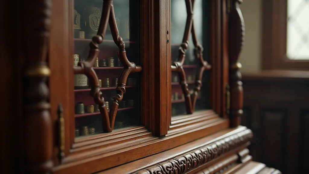 Victorian thimble cabinet
