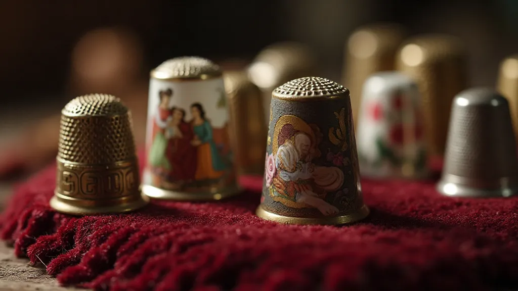 Assorted antique thimbles from around the world